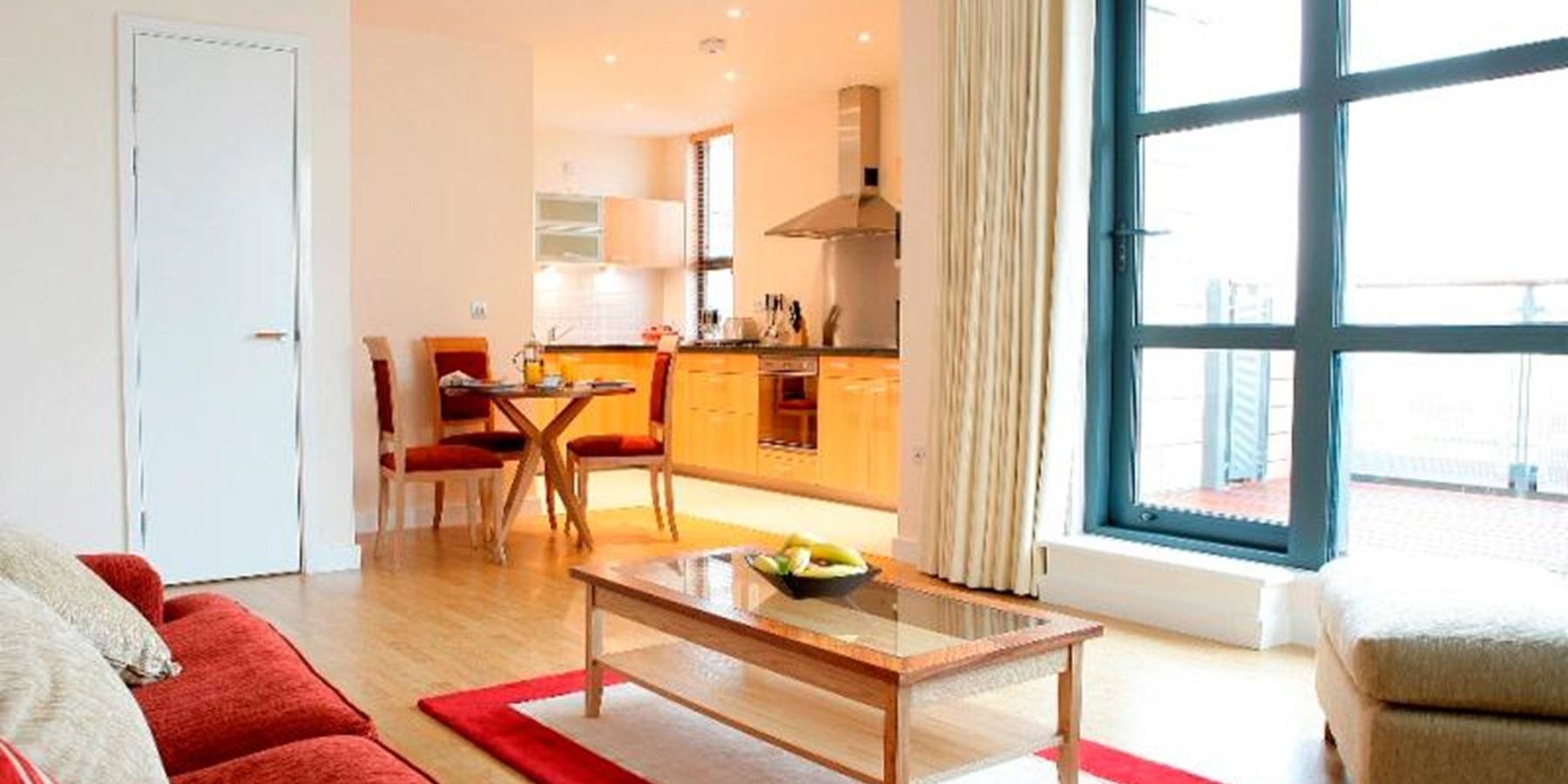 Open plan living dining area