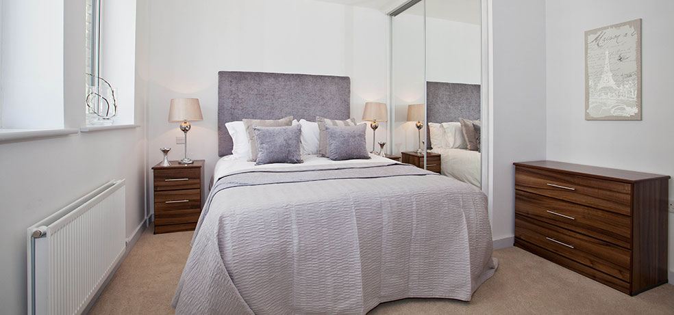 one white's row bedroom