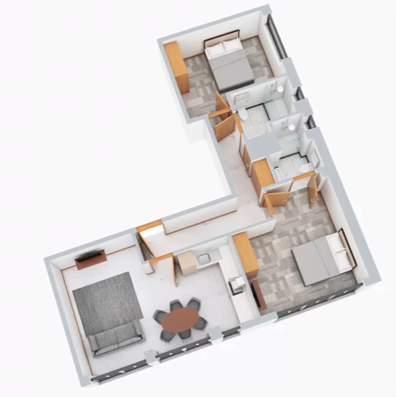 Sanctum Belsize Road NW6 Floorplan 2 Bedrooms