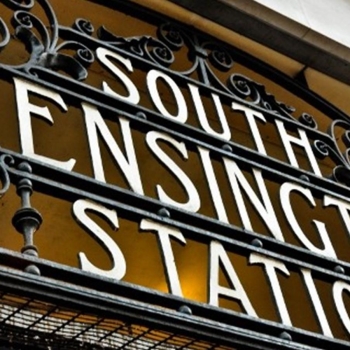 South Kensington station sign